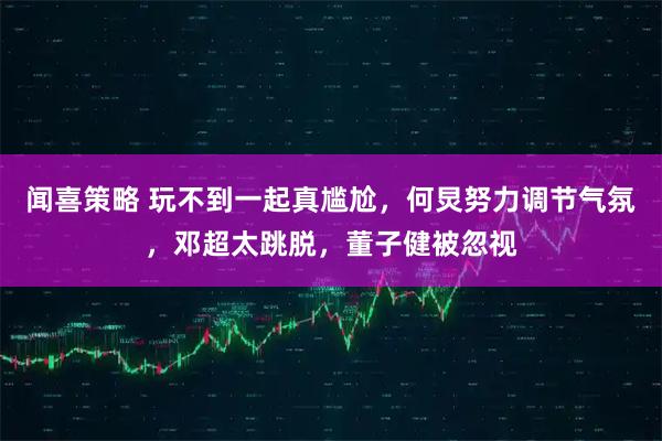 闻喜策略 玩不到一起真尴尬，何炅努力调节气氛，邓超太跳脱，董子健被忽视